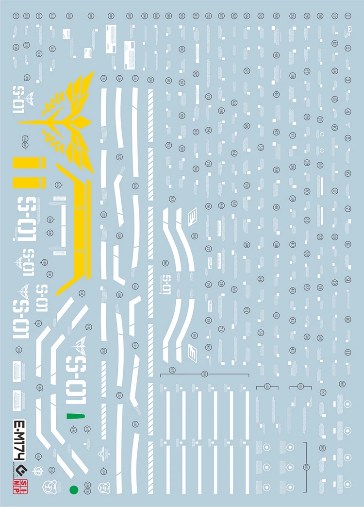 1 ADET 1/100 çıkartma EVO floresan su etiket Ka SAZABİ MG E-M174 1:100 beyaz altın Paster DIY modelleri için
