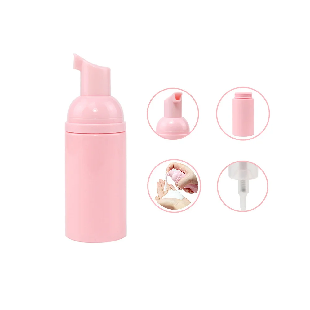 1 Adet 30ml 50ml 60ml Plastik Köpük pompa şişesi Doldurulabilir Boş Kozmetik Konteyner Temizleyici Sabun Şampuan Köpük Şişeleri Pembe