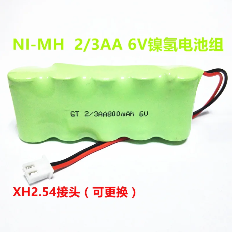 1 adet Nimh 6v 800mAh 2 / 3AA boyut tipi paketi şarj edilebilir pil için 6V araba Güneş ışığı Leeb sertlik test cihazı TH110 120T TH140