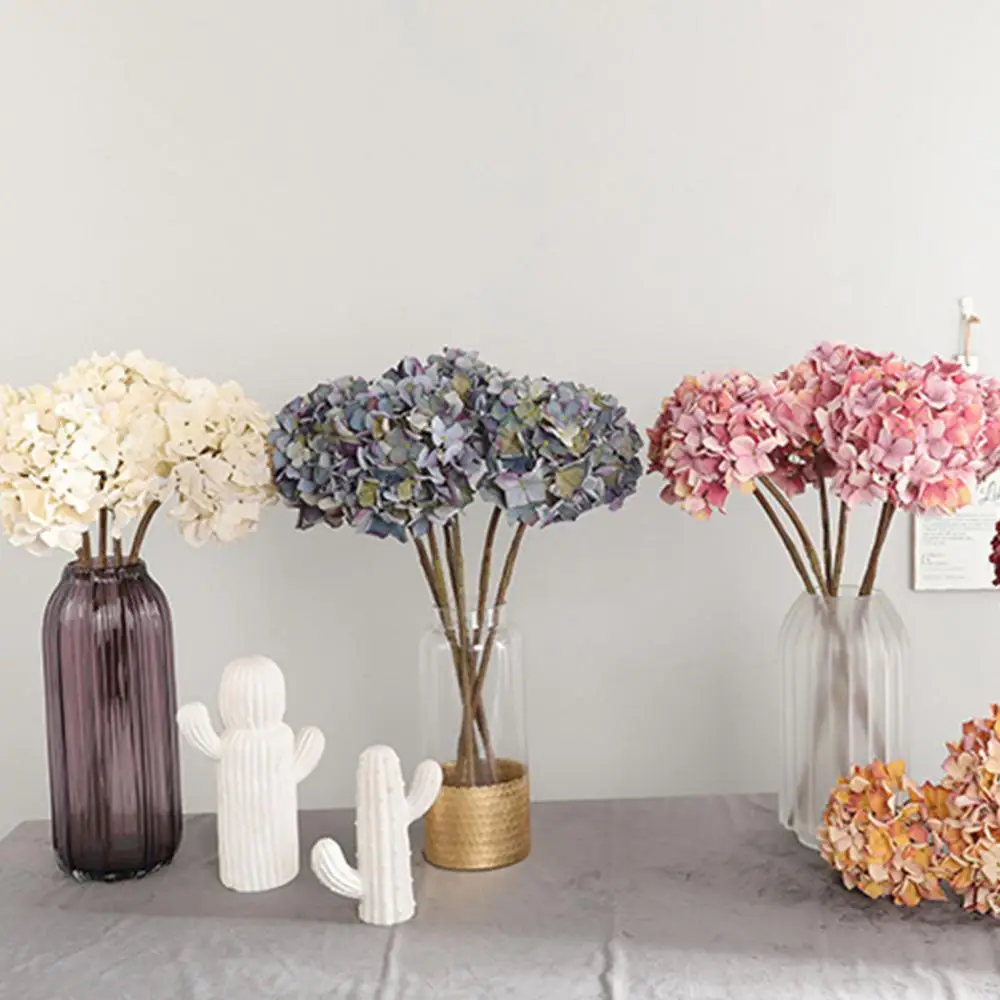 1 Adet yapay ortanca bitki çiçek Avrupa düğün ev dekorasyon