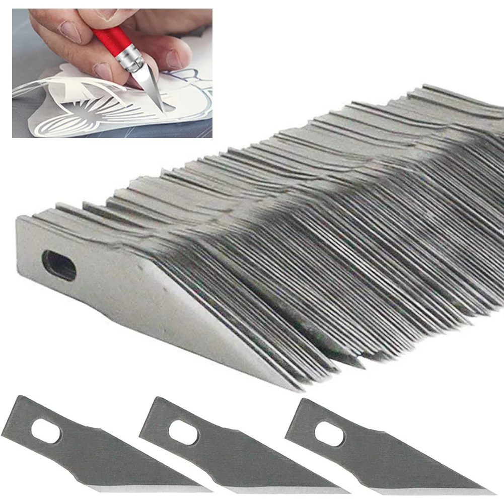 100 Adet # 11 Yedek Hobi Bıçak SK5 Karbon Çelik Ahşap Oyma el Sanatları Bıçak Bıçakları sanat Eseri Kesme Oyma Kağıt Heykel