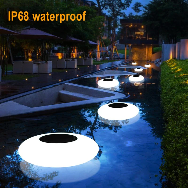 16 Renkler güneş Yüzme havuzu ışıkları IP68 su geçirmez parlayan şamandıra dış aydınlatma parti dekorasyon gölet Bahçe lambası topu