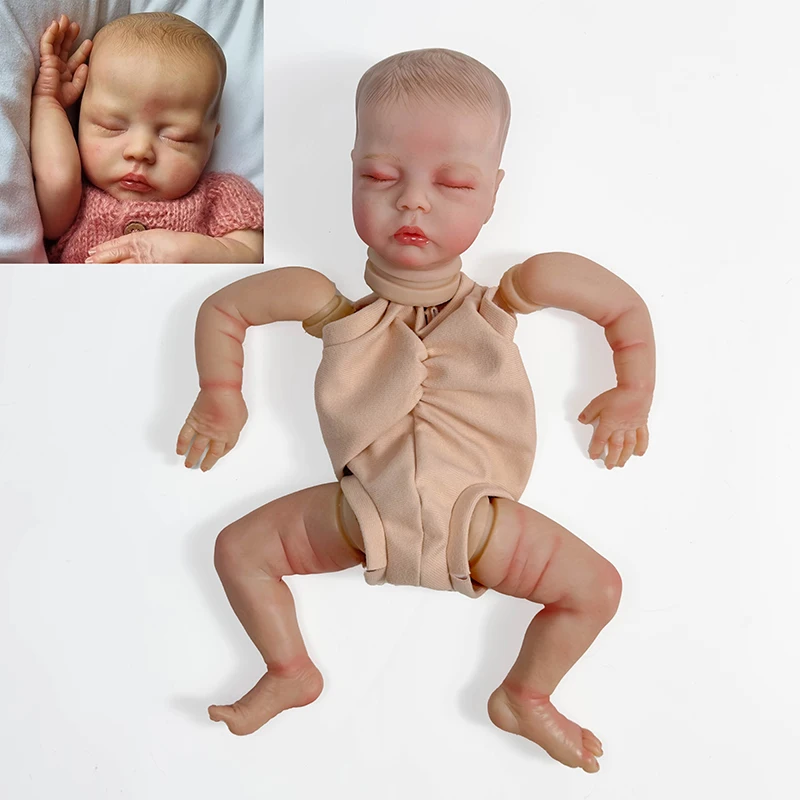 18 inç Deliah Zaten Boyalı Uyku Bebek Kitleri Yeniden Doğmuş Bebek Demonte DIY Yeniden Doğmuş Bebek Kiti Bebe Çocuklar için Hediye