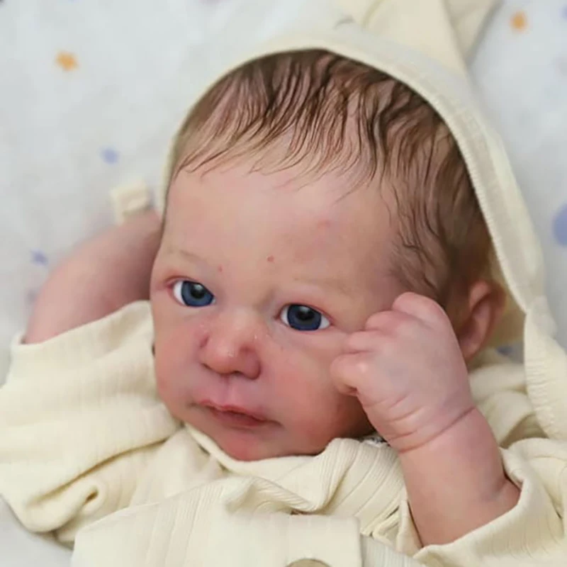 18 inç DIY Yeniden Doğmuş Bebek Kiti Yehudi Gerçekçi Gerçek Yumuşak Dokunuşlu Taze Renk Bitmemiş Bebek Parçaları Vücut ve Gözler
