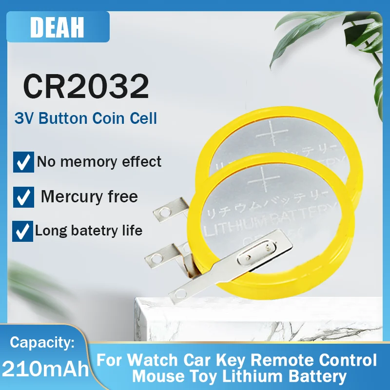 2-20 adet CR2032 CR 2032 3V Lityum Piller Sekmeler İle Lehim Ayak Lehim Kaynak Hesap Makinesi Anakartlar İzle Bozuk Para Hücreleri