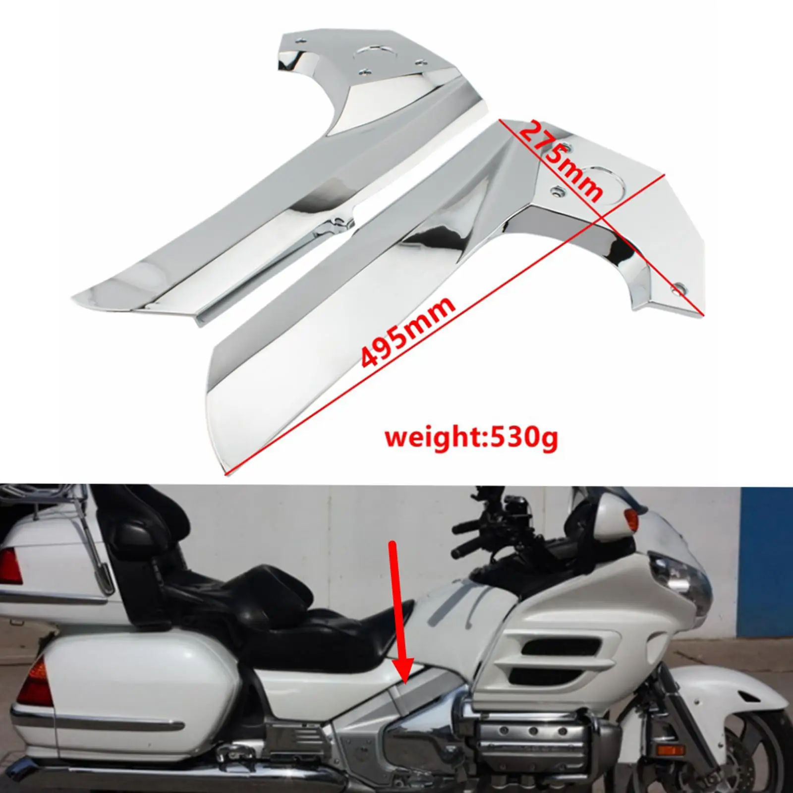 2 Adet Motosiklet kaporta çerçevesi Kapakları GL1800 2001-2017 ACC