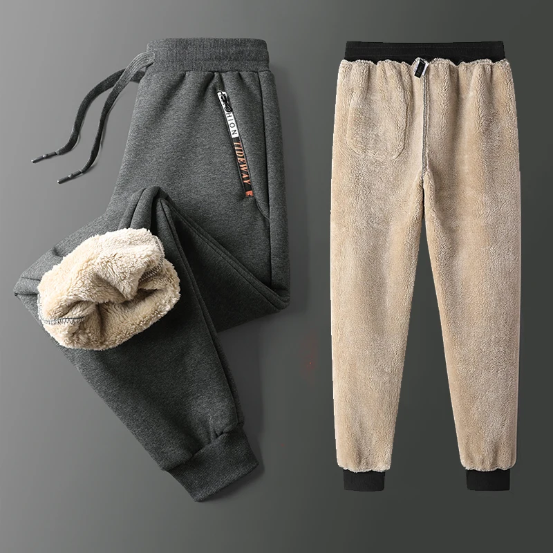 2023 Kış Sıcak Kalın Polar Sweatpants Erkekler Mavi Casual Baggy Joggers Spor Artı Boyutu 8XL Sıcak Gevşek Polar pantolon erkekler için