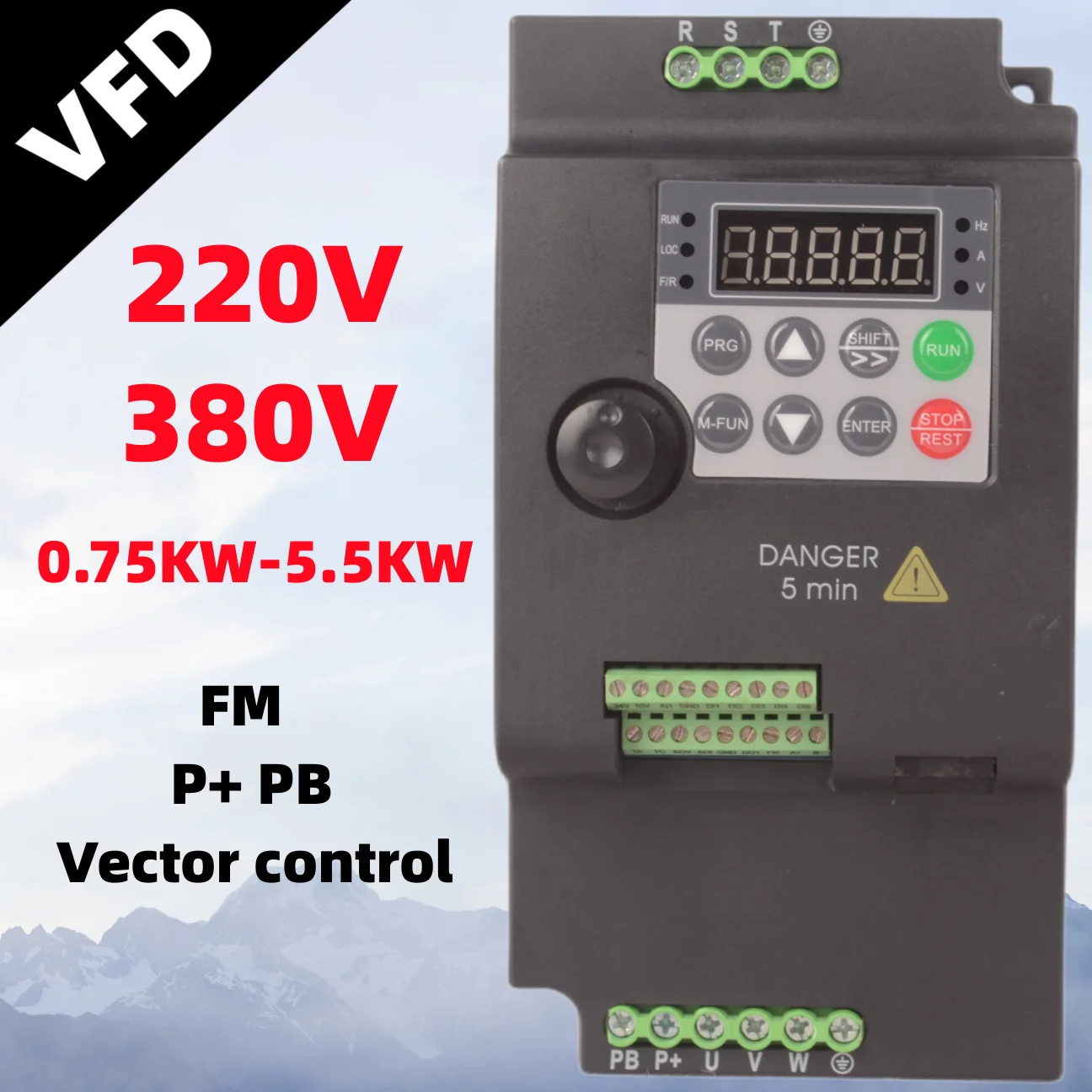 220V 380V Ekonomik VFD değişken frekanslı mekanizma Dönüştürücü İnvertör 0.75/1.5/2.2/4/5.5 KW Motor Hız Kontrol Cihazı suswe-310