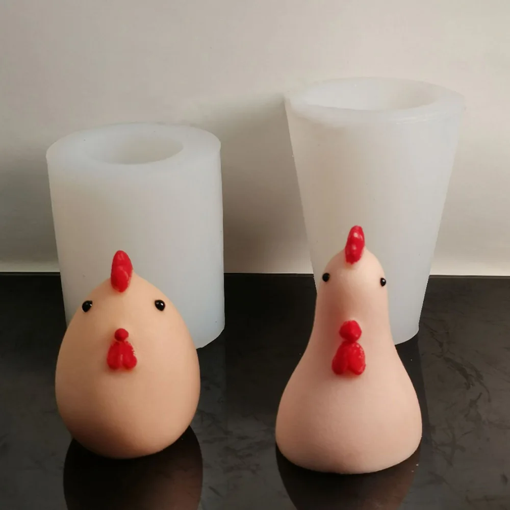 3D Tavuk Mum Kalıp DIY El Yapımı Sabun Kokulu Mum Filizlenme Tavuk silikon kalıp Silikon Kalıplar Aromatik Mumlar