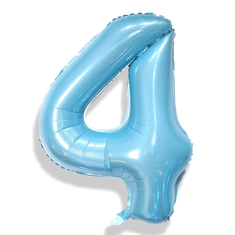 40 İnç İnci Mavi Numarası Balonlar Doğum Günü için 1 Adet 0-9 Folyo Numarası Balon Bebek Duş Yaz Parti Kaynağı Düğün Dekorasyon
