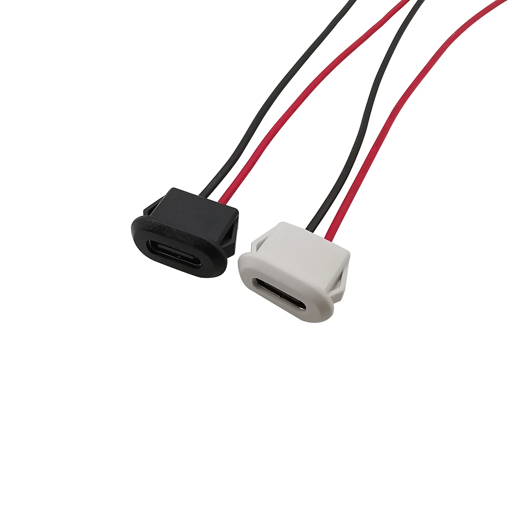 5 Adet USB Tip C Jack dişi konnektör 2 Pin Tip-C Kart Toka İle şarj portu USB - C Şarj Fişi Soket Beyaz Siyah