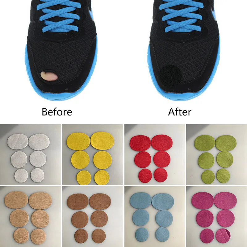 6 adet Ayakkabı Yama Vamp Onarım Sticker Sneakers Kendinden Yapışkanlı Delik Önleme Aşınma Vamp Sübvansiyonu Kaplı Aşınma Önleyici Topuk Ayak Bakımı Aracı
