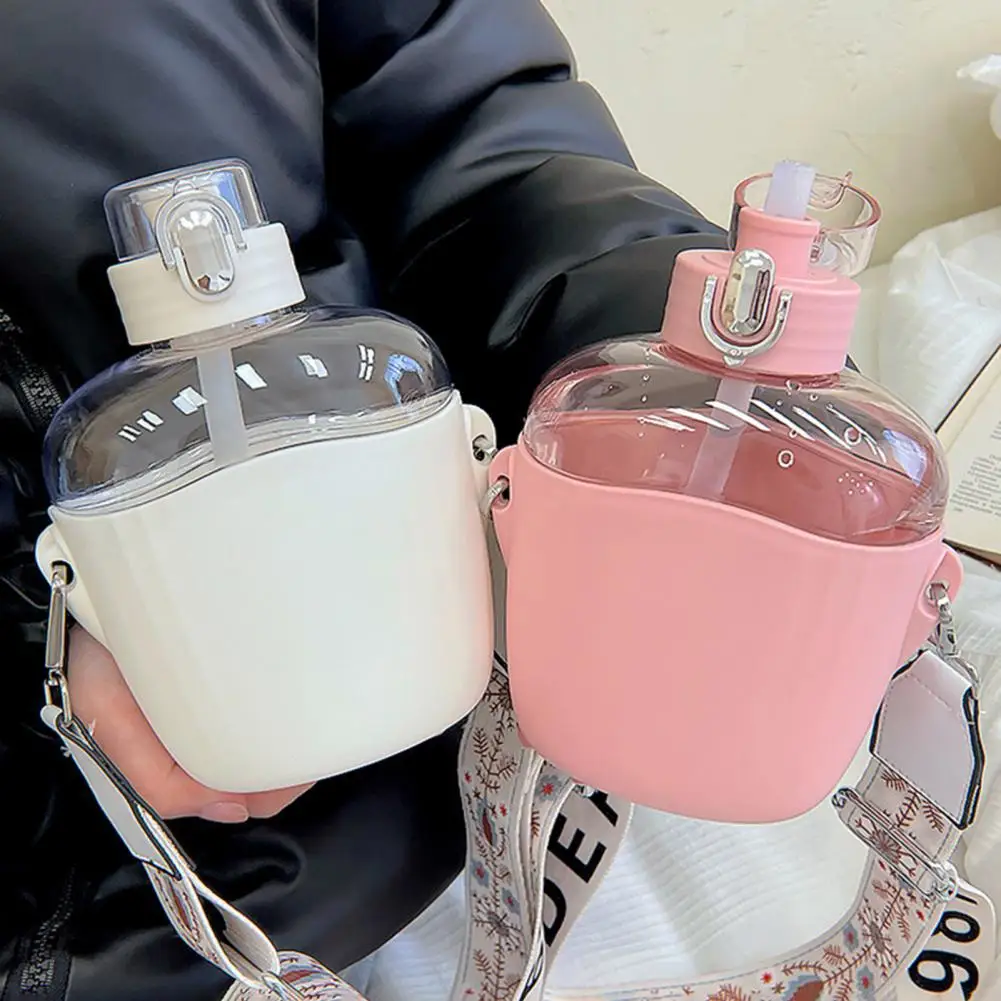 700ml sevimli su kupası Büyük Kapasiteli İçecek su Plastik Çocuk Kız su bardağı Drinkware Spor Açık