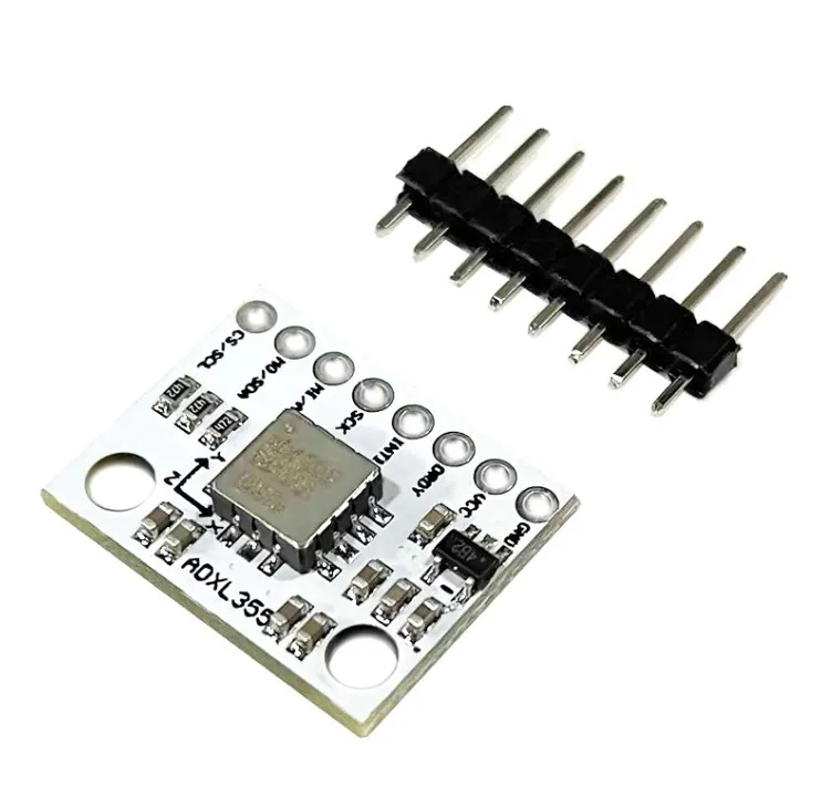 ADXL355 üç eksenli ivmeölçer sensör modülü, dijital çıkışlı endüstriyel sınıf, düşük güçlü entegre bir sıcaklık sensörüdür