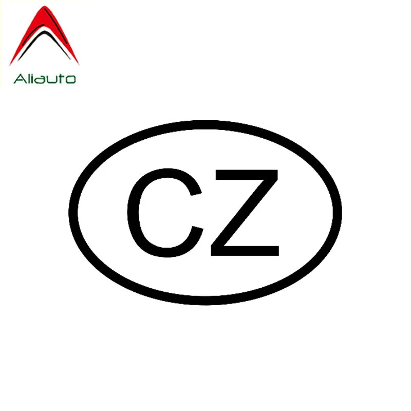 Aliauto Moda Araba Sticker CZ Çek Cumhuriyeti Ülke Kodu Oval Aksesuarları Vinil Çıkartması Volvo Honda Chevrolet Kia,13cm * 9cm