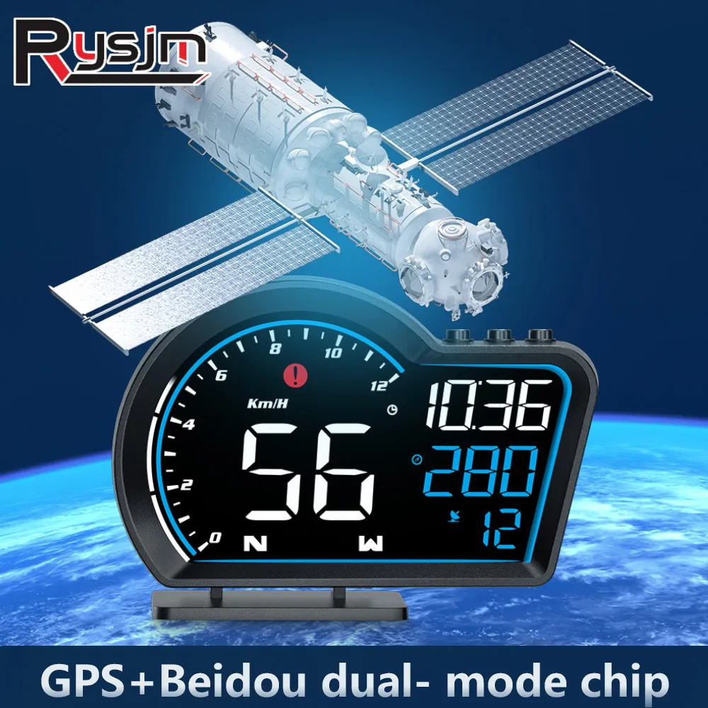 Araba Aksesuarları Head up Ekran G16 Dijital GPS Kilometre KMH MPH Aşırı hız Alarmı Otomatik HUD GPS Akıllı Araba Sistemi + Beidou Çip
