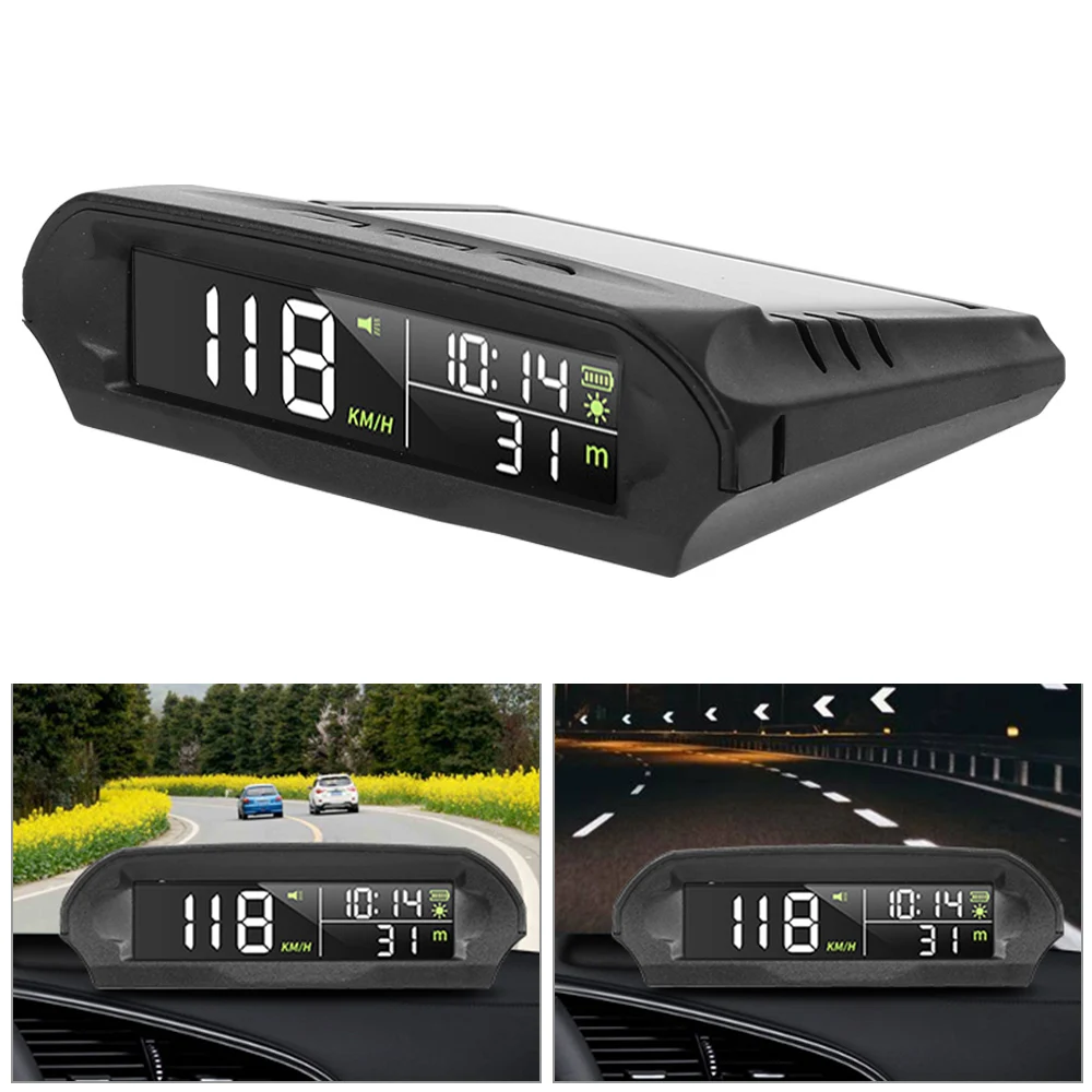 Araba HUD Hız Göstergesi Head Up Display GPS Saati Sıcaklık İrtifa Dijital Güneş USB Şarj Otomotiv Aksesuarları Cartronics Evrensel