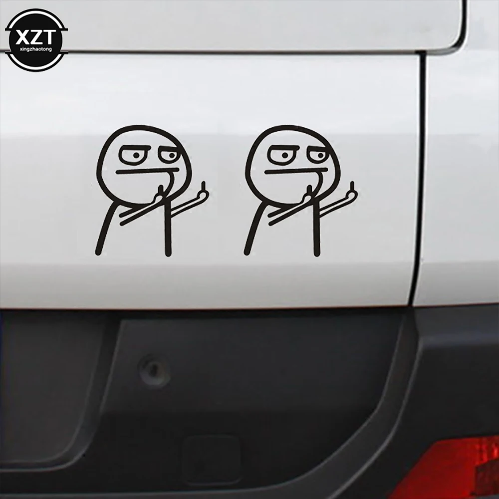 Araba Karikatür Komik Orta Parmak Yansıtıcı Vinil Araba Sticker Çıkartması Styling Dekor Dış Aksesuarlar наклечки на авто