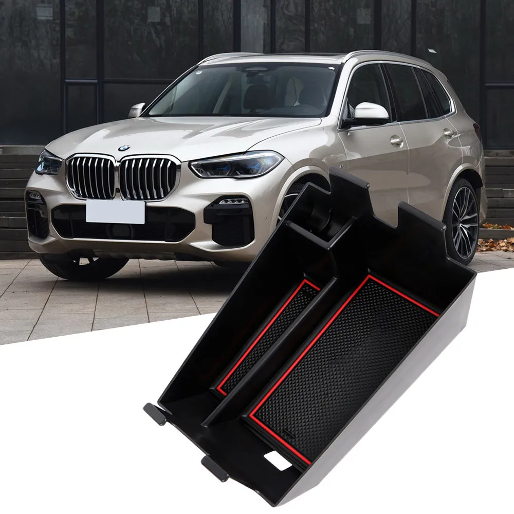 Araba Merkezi Kol Dayama saklama kutusu tutucu 2019 BMW X5 G05 Merkezi Konsol Organizatör Toplama Aksesuarları