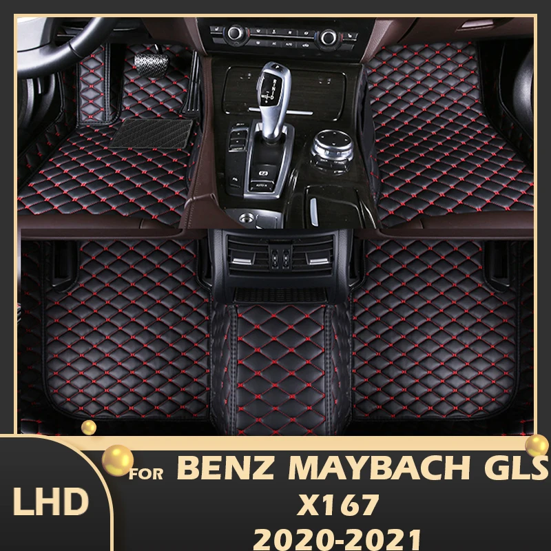 Araba Paspaslar Maybach GLS X167 400 450 580 Beş Koltuk 2020 2021 Özel Oto Ayak Pedleri Halı Kapak İç Aksesuarları