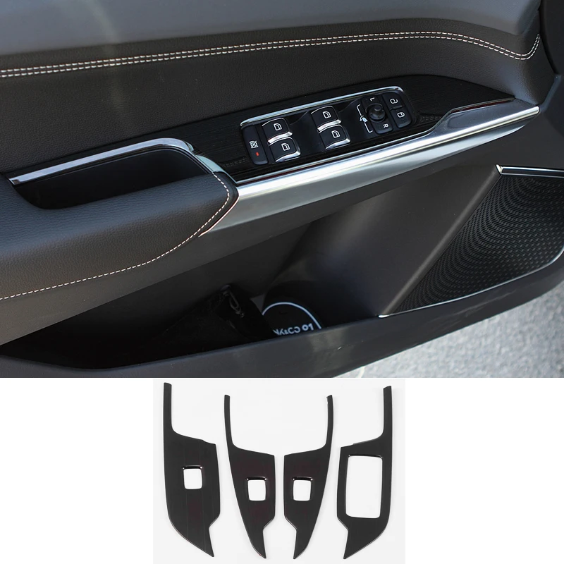 Araba Pencere Kaldırıcı Anahtarı Kontrol Paneli Düzeltir için Koruyun Lynk & Co 01 2017 2018 2019 2020 Aksesuarları Oto Stil Kiti Pervaz