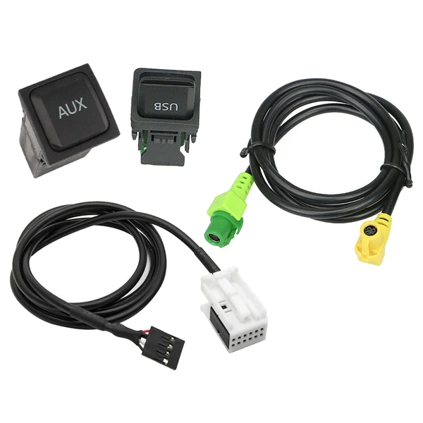 Araba USB AUX Anahtarı kablo USB Ses Adaptörü RCD510 RNS315 - Passat B6 B7 Golf 5 MK5 Golf 6 MK6 Jetta 5 MK5 CC
