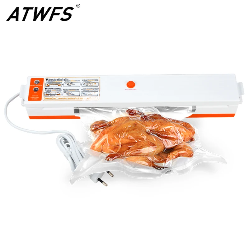 ATWFS En İyi Gıda vakumlama makinesi paketleme paketleme Makinesi Filmi Mutfak Gıda Tasarrufu Mini Vakum Kabı ile 15 adet Vakum Torbası