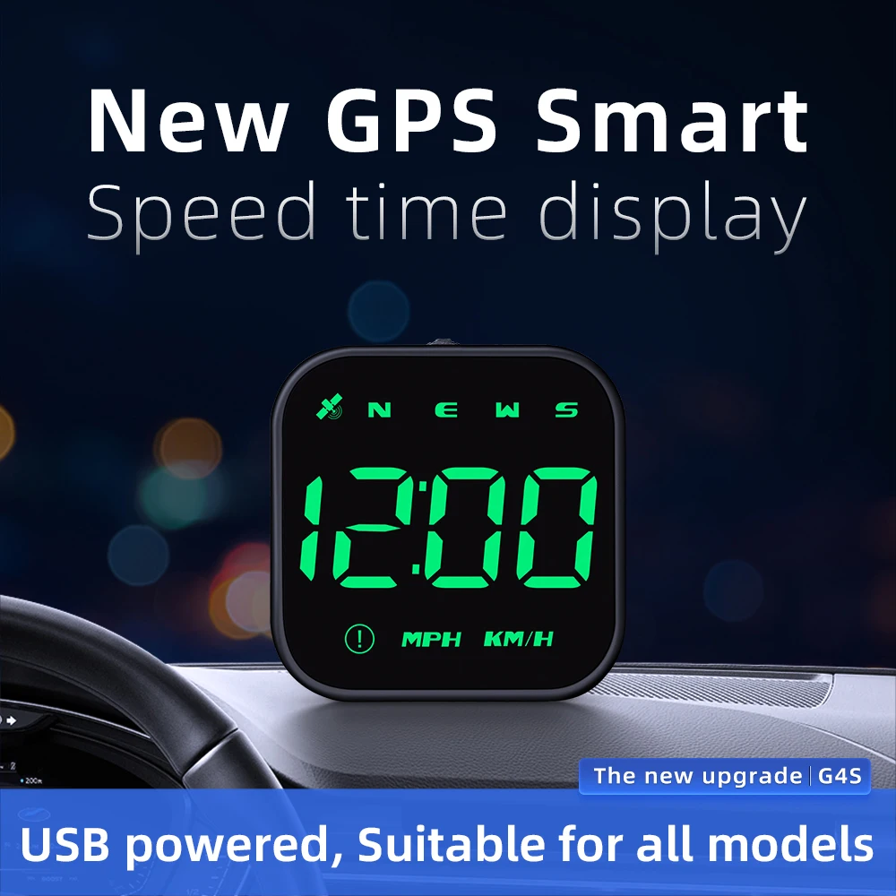 Aşırı Hız Alarmı LED HUD Araba Head Up Display G4S Hız Göstergesi Yorgunluk Sürüş Hatırlatma GPS Pusula İle USB Powered 2.5 İnç