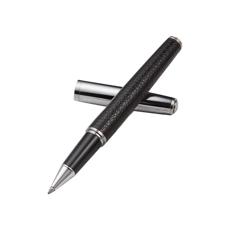 B36C İş Kalem 0.5 mm Siyah Mürekkep Deri Metal Tükenmez Kalemler Öğrenci Hediye Ofis Kırtasiye Malzemeleri