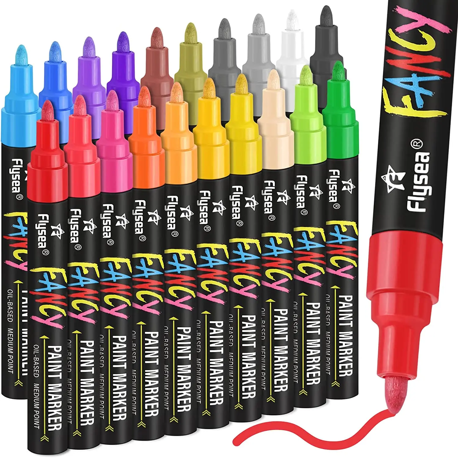 Boya Kalemleri boya kalemi s 20 Renk Yağ Bazlı Su Geçirmez boya kalemi Kalem Seti Asla Solmaz Hızlı Kuru ve Kalıcı DIY Zanaat