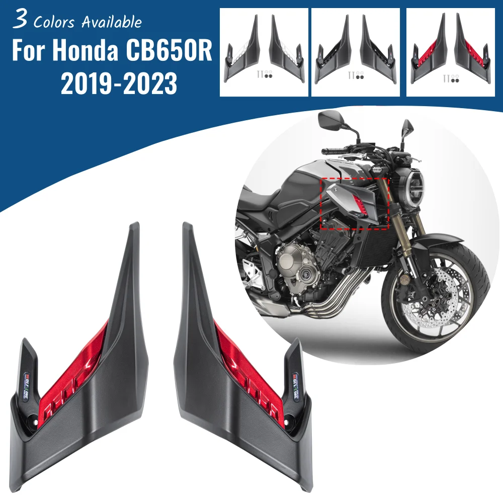 CB 650R Winglets Honda CB650R 2019-2023 Yan Kanat Paneli Kapak Winglets Kukuletası Çerçeve motosiklet Kaporta Kitleri Aksesuarları
