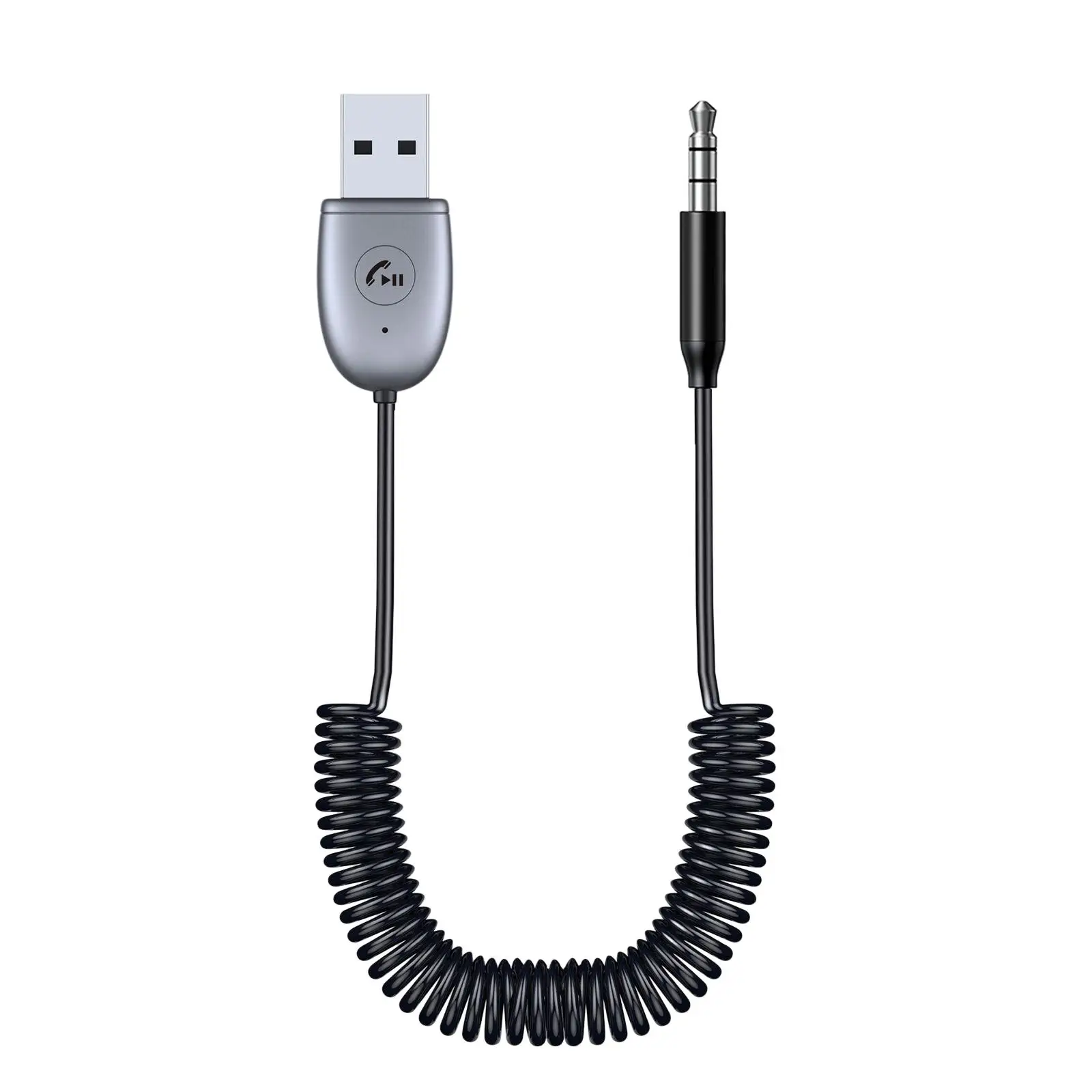 Dahili Mikrofon 5.0 AUX ile Araç Sesi için Kablolu AUX Ses 5.0 Adaptörü