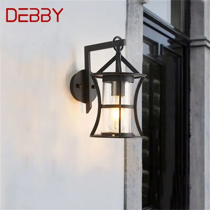 * DEBBY açık klasik duvar lambası led ışık su geçirmez IP65 aplikleri ev sundurma Villa dekorasyon