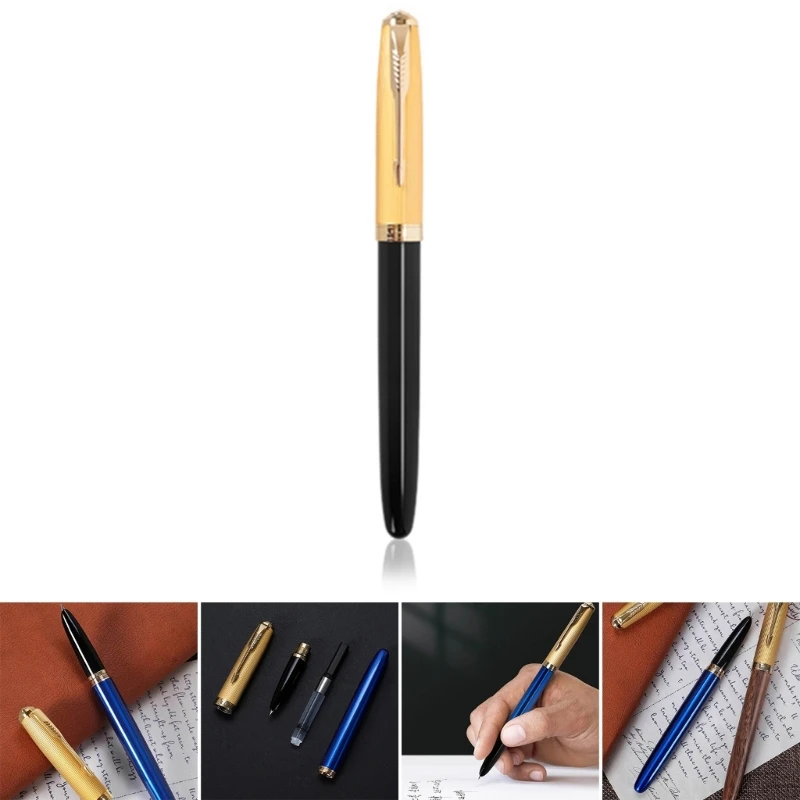 Dolma kalem Ekstra İnce Metal Uç 85 Serisi Mürekkep Kalemler İş Ofis Yazma İmza Tüm Çelik Ahşap Yüksek Kaliteli F19E
