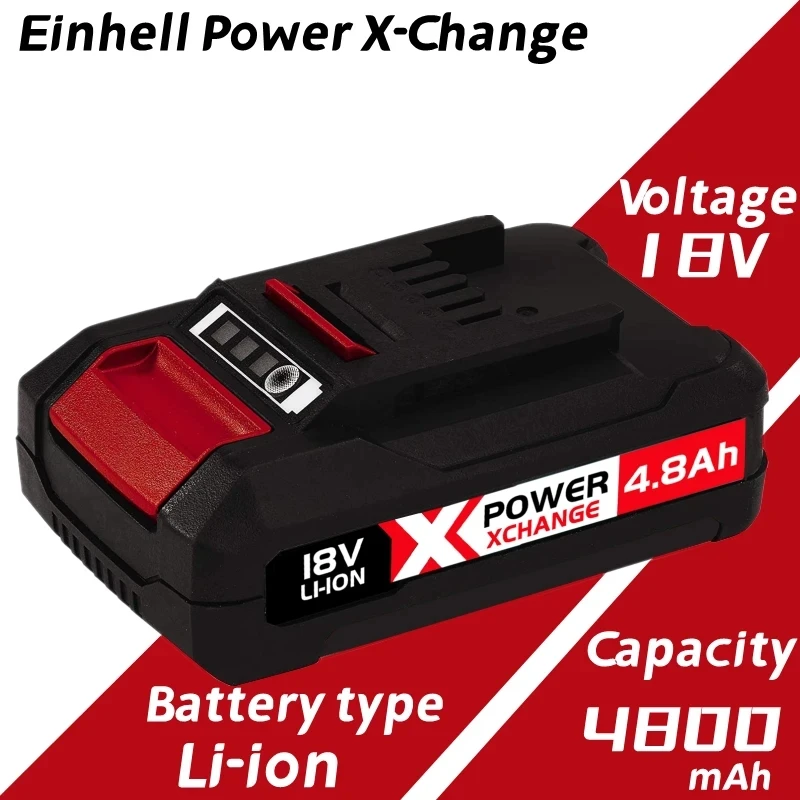 Einhell Power X Değişen 18V, 4.8 Ah Lityum iyon Batarya Tüm PXC Elektrikli El Aletleri ve Bahçe Makineleri ile Evrensel Olarak Uyumludur