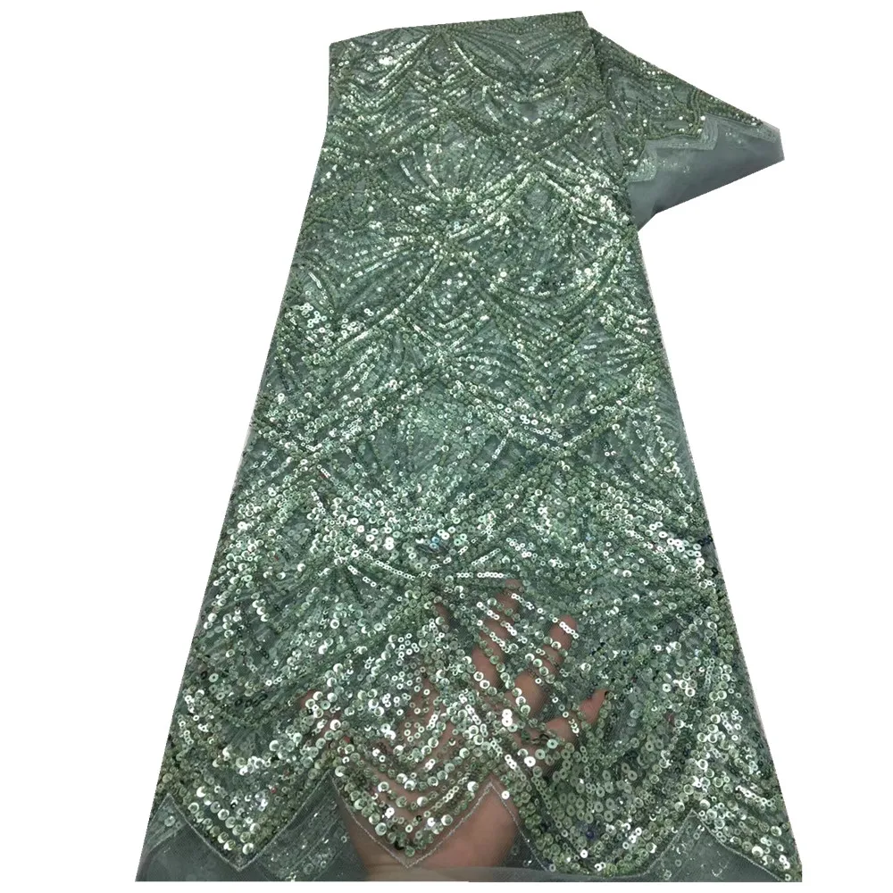 Fransız Dantel Afrika Dantel Kumaş 2021 yüksek kaliteli dantel Boncuk İle Son Nijeryalı Dantel Kumaşlar düğün elbisesi Dikiş x72-29