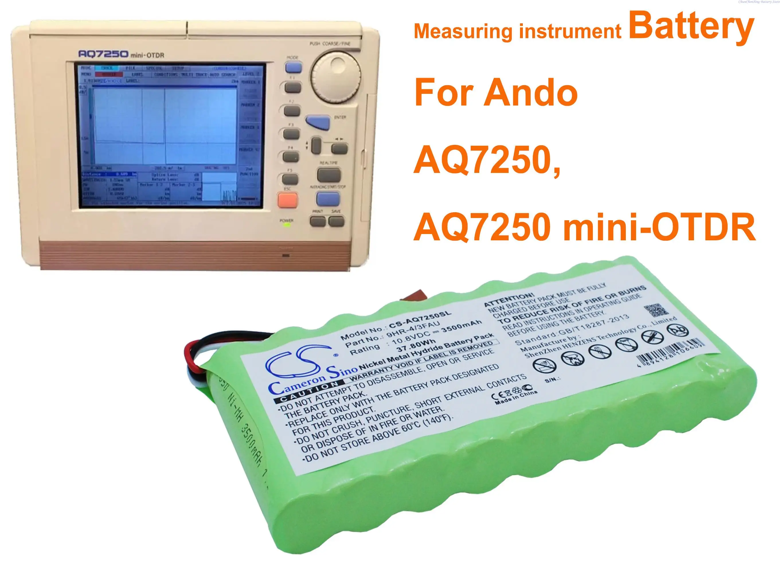GreenBattery 3500 mAh ölçüm cihazı Pil 9HR-4 / 3FAU Ando AQ7250, AQ7250 mını-OTDR
