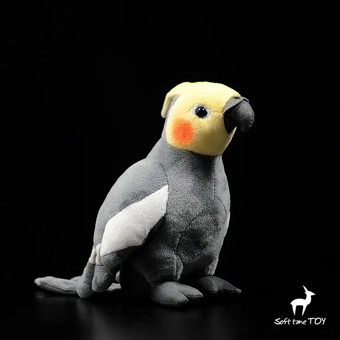 güzel peluş simülasyon papağan oyuncak yüksek kaliteli gri papağan bebek hediye yaklaşık 18 cm