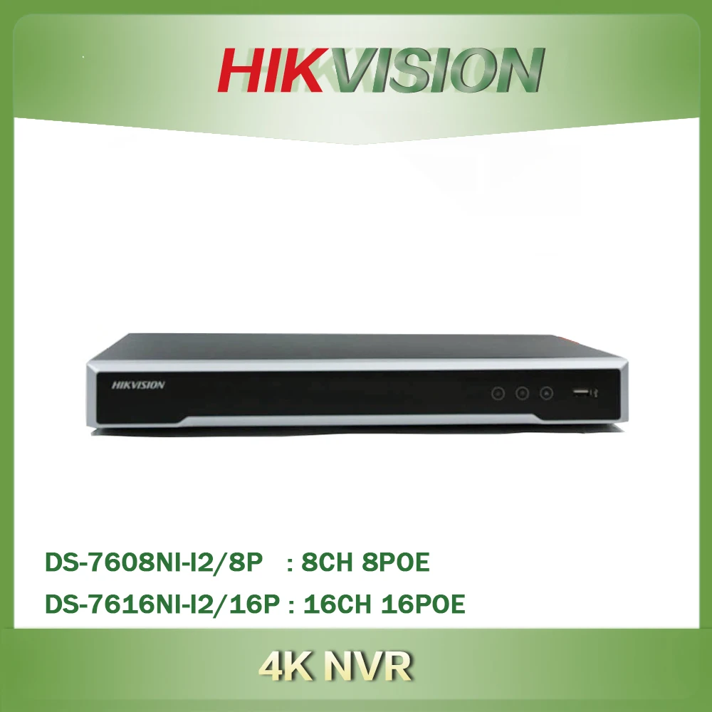 Hikvision NVR 4 K 8CH 8POE 16CH 16POE DS-7608NI-I2 / 8 P DS-7616NI-I2 / 16 P 1U 2 SATA Ağ Video Kaydediciler