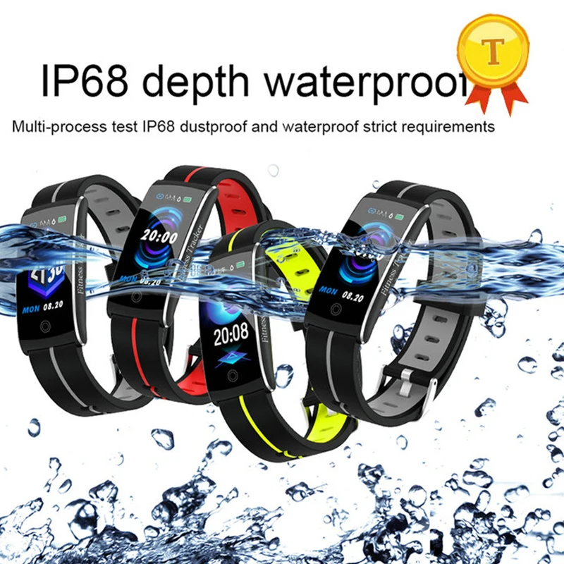 ıp68 gerçek yüzmek Bluetooth akıllı bilezik Su Geçirmez Kalp Hızı Kan Basıncı Monitörü çağrı Hatırlatma Akıllı Bant için iphone 6 artı