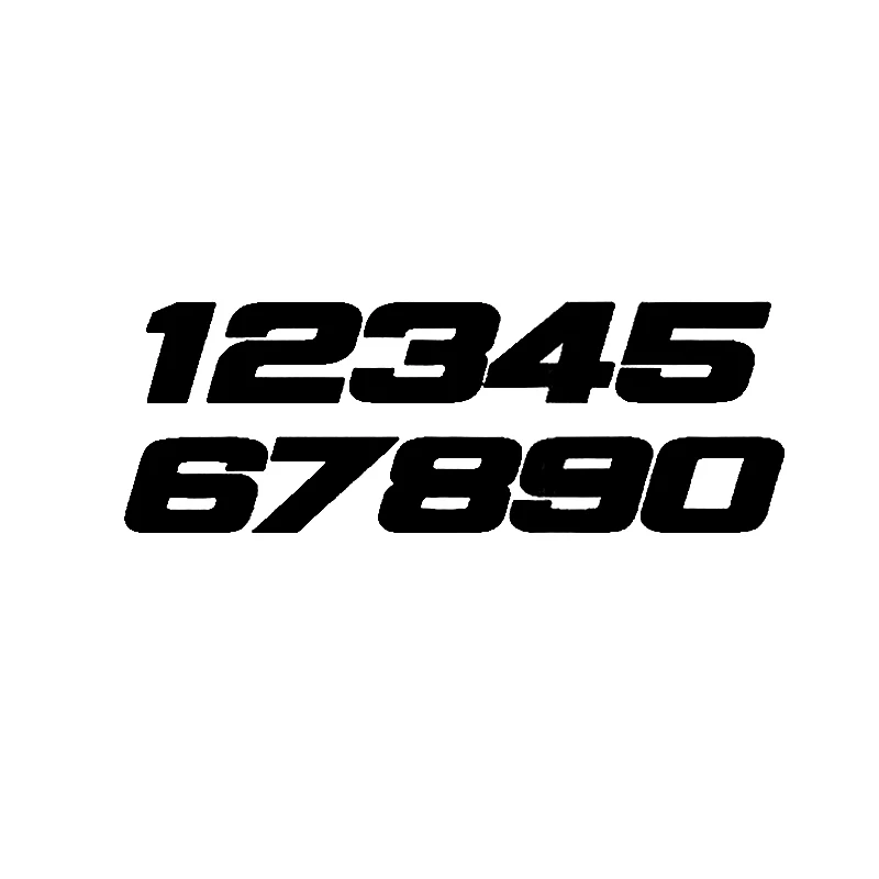 Kişilik Numarası 0 1 2 3 4 5 6 7 8 9 Yarış Numarası Kask Yarış vinil yapışkan Motosiklet Aksesuarları Sticker Dekorasyon, 10cm