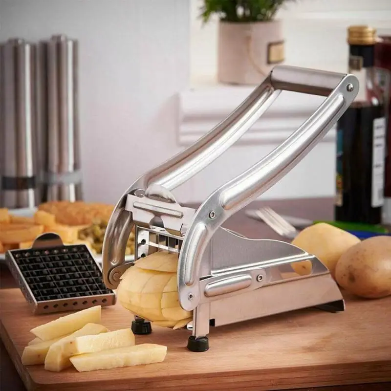 Manuel patates doğrayıcı mutfak gereçleri Patates Dilimleme Paslanmaz Çelik Patates Kızartması Kesici Makinesi Sebze Kesici Mutfak Aletleri