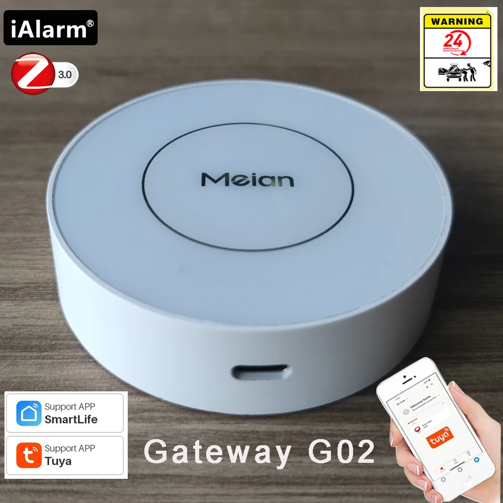 Meian iAlarm G02 Çok Modlu Tuya Bağlantı Zigbee Hub Ana Ağ Geçidi Güvenlik Koruma Akıllı Yaşam Wifi kablosuz Bluetooth Alarmı