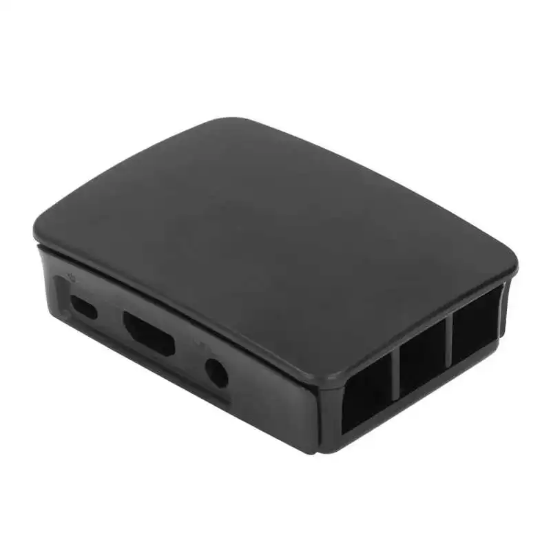 Mikro bilgisayar kasası Kabuk Durumda Kutusu ABS Tüm Bağlantı Noktaları Erişim Ahududu Pi 3 B + Siyah tel bağlayıcı bağlantı
