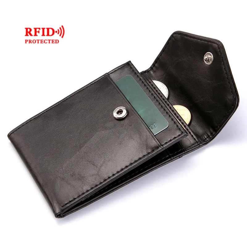 Moda RFID Cüzdan Kadın Erkek Mini Ultrathin Deri Cüzdan Ince Cüzdan Sikke çanta Kredi KIMLIK ve Kart Sahipleri Kart Kılıfları