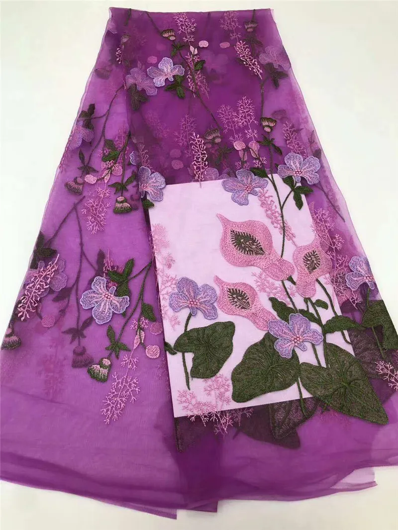 moda tül nakış fransız net dantel kumaş 8SU-6502 çiçekler ile parti elbise için