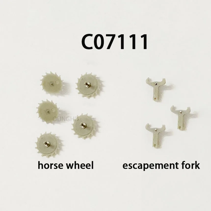 orijinal sökme makinesi için uygun parçalar C07111 hareketi at tekerlek at çocuk escapement çatal escapement tekerlek C07111