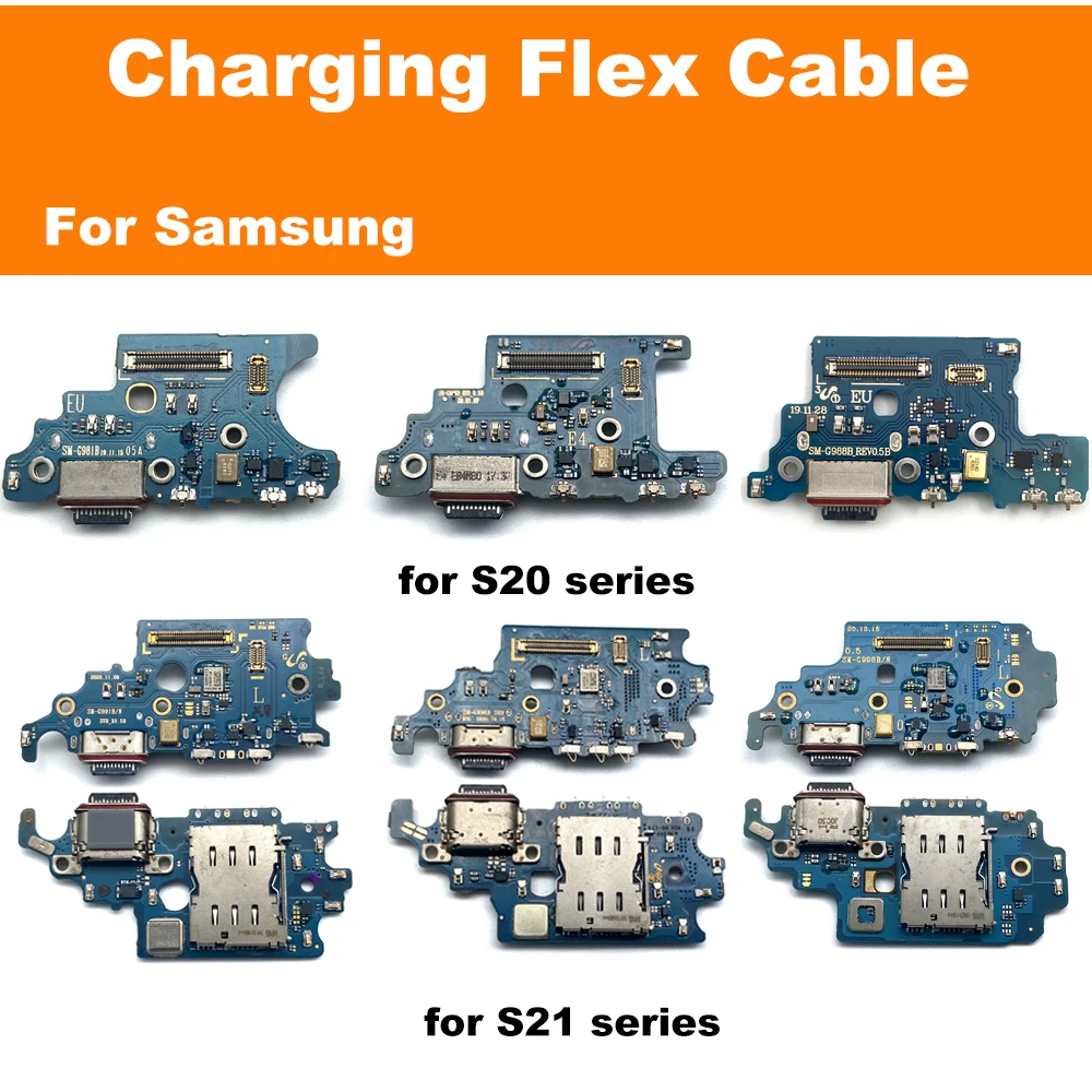 Orijinal Şarj Portu Kurulu Flex Samsung Galaxy S20 S21 Artı Ultra G981B G986B G991B C Tipi Konnektör Dock Şarj Kablosu