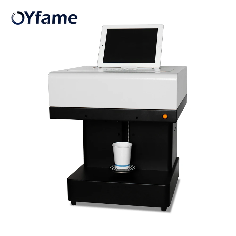 OYfame Kahve Yazıcı Otomatik Kek Yazıcı Yenilebilir Yazıcı Kek Çiçek İçecek Kahve baskı makinesi Tablet Sürümü