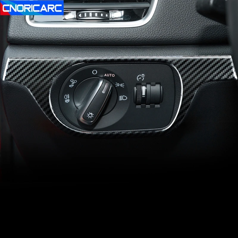 Paslanmaz Çelik Araba Styling Konsolu Far Anahtarı Çerçeve Dekorasyon Kapak Trim İçin Audi Q3 2013-16 İç Aksesuarları